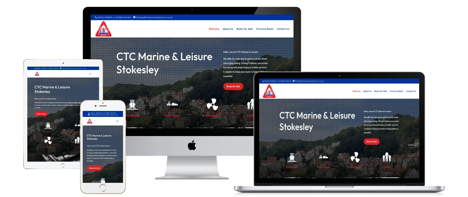 Blue Bee Dog Grooming Website Design | John Corner CTC Marine & Leisure – Website Redevelopment & E-commerce Catalogue