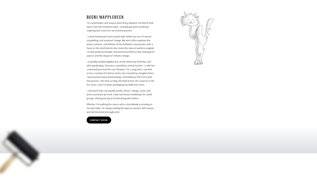 Blue Bee Dog Grooming Website Design | John Corner Minouche Artist Website & Workshops | Yorkshire Coast Art