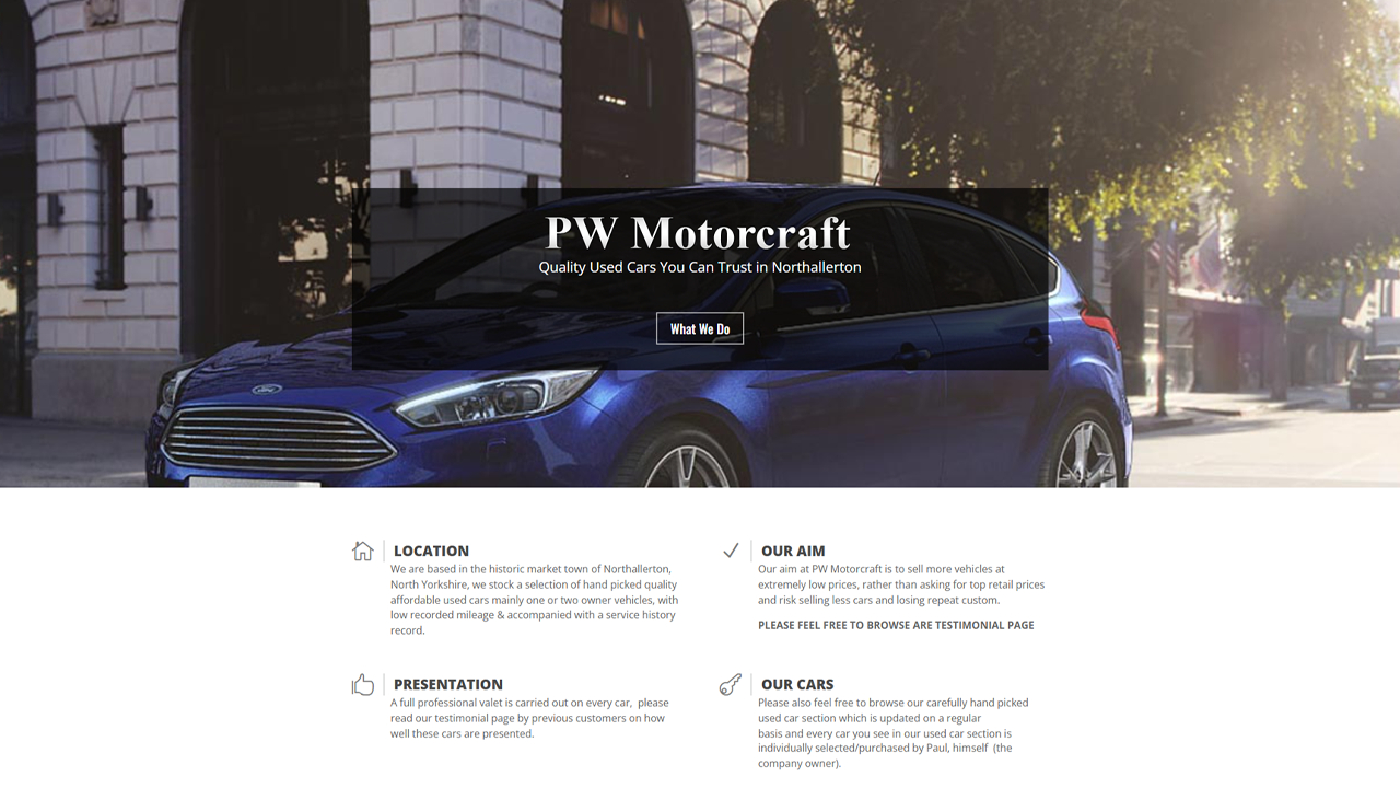 PW Motorcraft – Bespoke Online Car Showroom Web Development